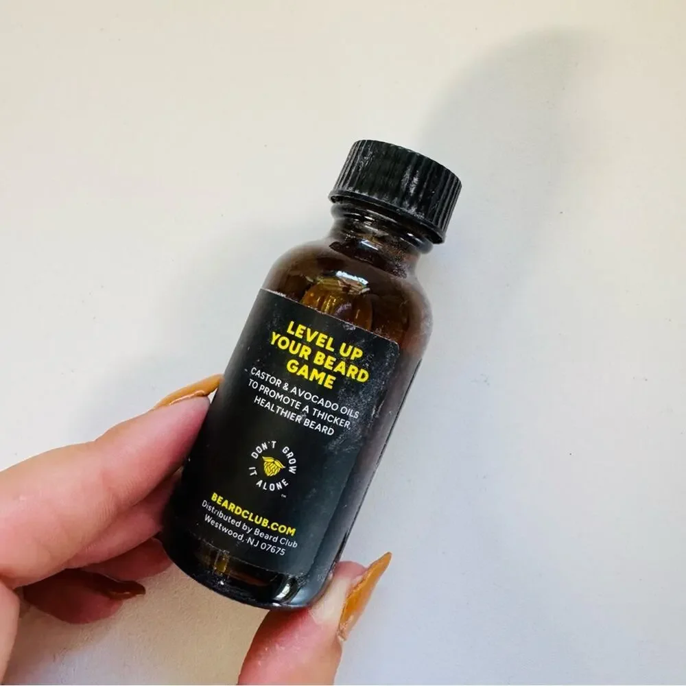 MENS NEW SEPHORA Beard Club Hair Grow Castor Oil Scented Vitamin Spray Bundle
